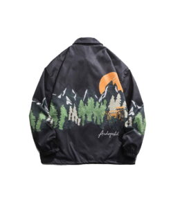 Alternative view of Vintage Graphic Lapel Coach Jacket  Black