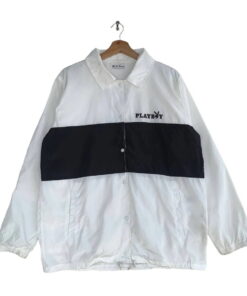 Vintage Playboy Bunny Coach Jacket Vintage Clothing Sportswear 90s Printed Graphic Retro Style Aesthetic Trendy Jacket Streetwear Outfit