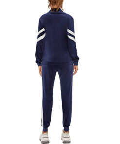 Zipper Jogging Set Long Sleeve with double side striped Stylish women sweat suits 16 Zipper Jogging Set Long Sleeve with double side striped Stylish women sweat suits - Image 6