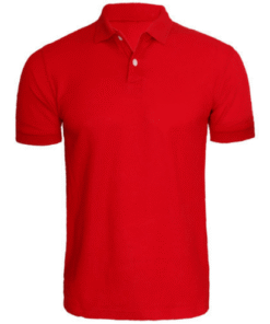 Custom Men's Red Short Sleeve Polo Shirt