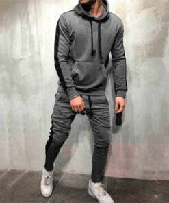 Customized Mens White and Grey Colour Sweatsuits