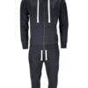 Black sweat suits with zipper , Hooded with pockets