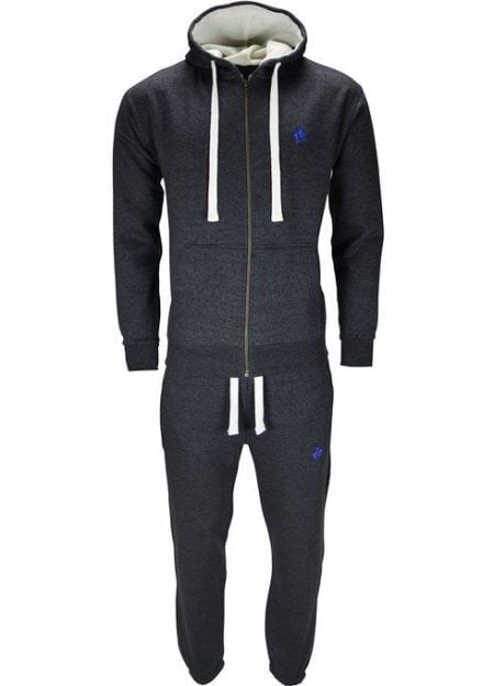 Black sweat suits with zipper , Hooded with pockets
