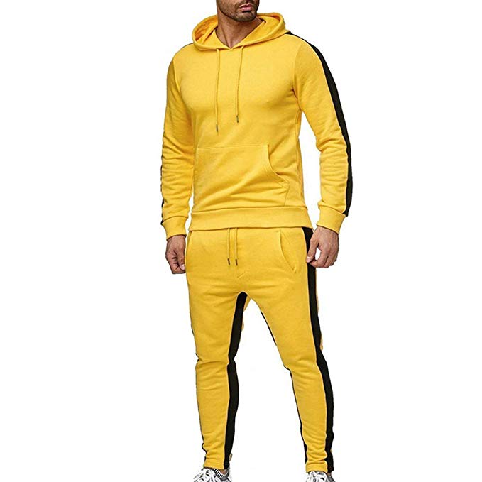 Custom Yellow And Black Tracksuits | Wholesale