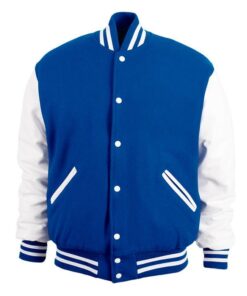 Customized Varsity jackets in Blue and White colour